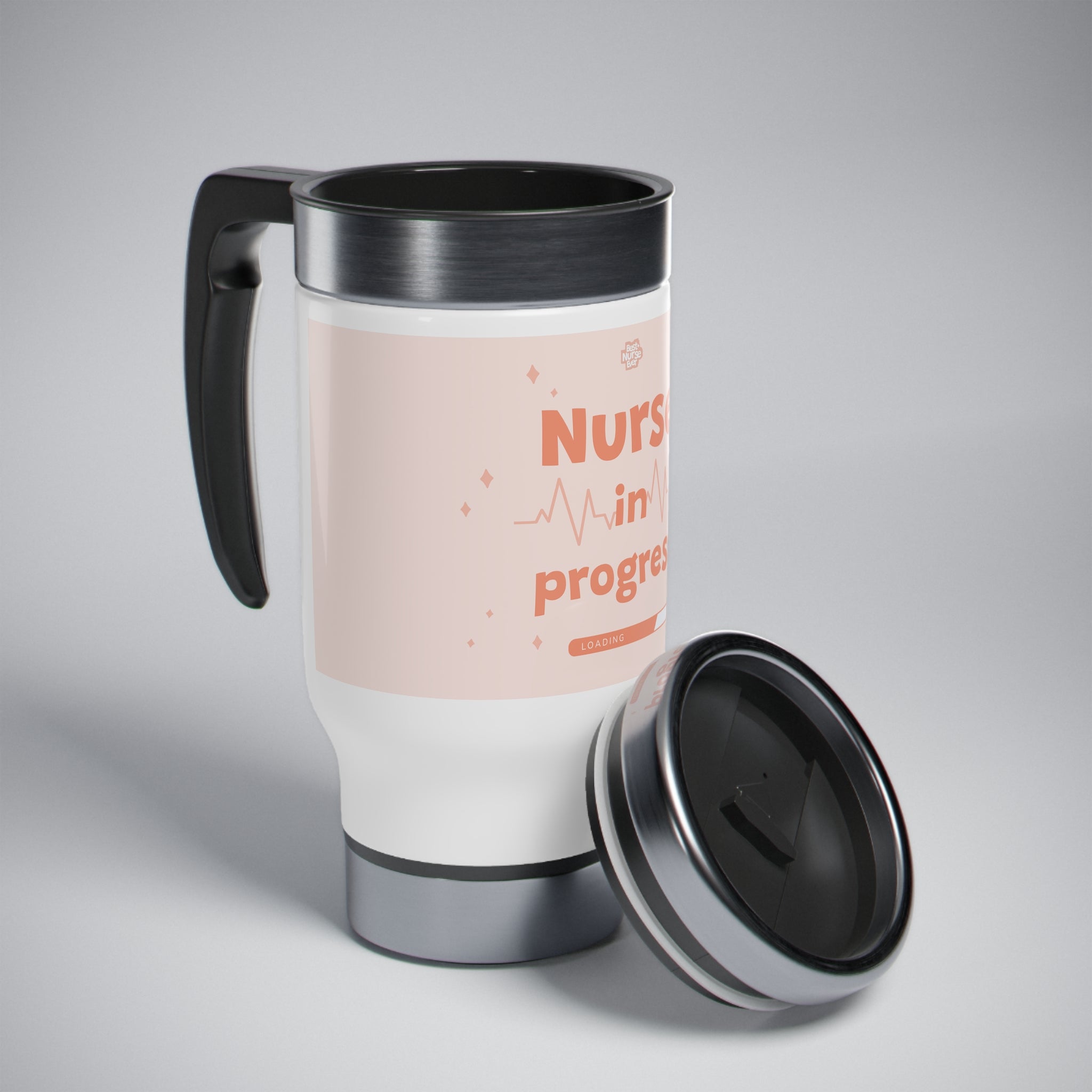 Stainless Steel Mug with Handle: Nurse In Progress