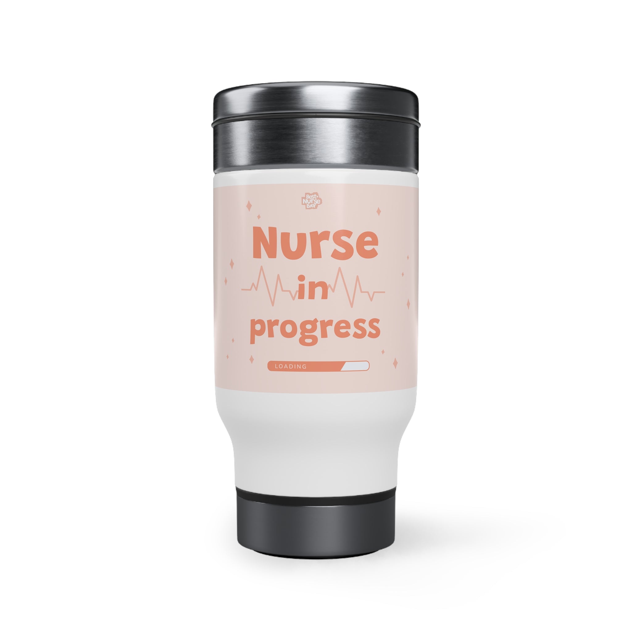 Stainless Steel Mug with Handle: Nurse In Progress